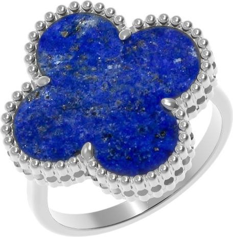 Кольцо из белого золота c лазуритом