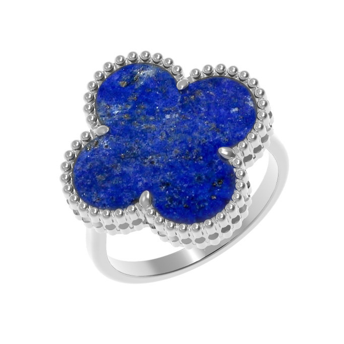 Кольцо из белого золота c лазуритом