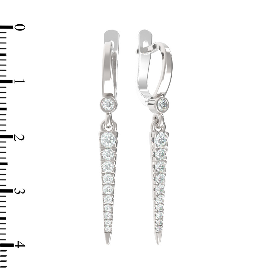 Серьги из белого золота c бриллиантами