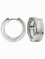 Серьги из белого золота c рубином