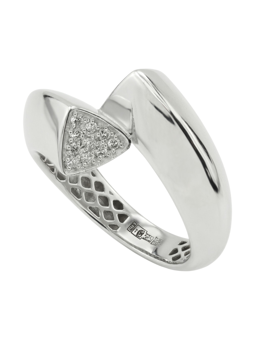 Кольцо из белого золота c бриллиантами