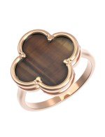 Кольцо из золота 585 пробы c тигровым глазом