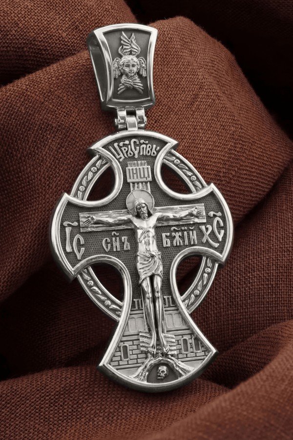 Крест из белого золота