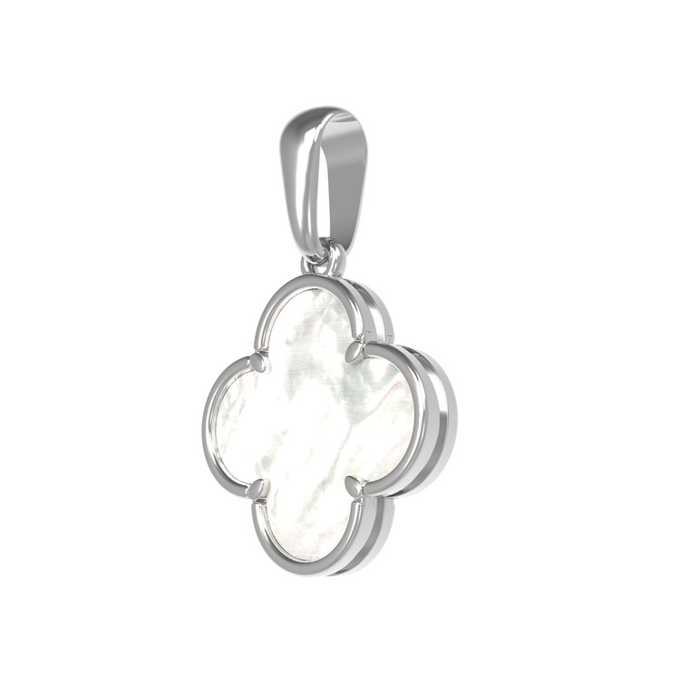 Подвеска из белого золота c перламутром