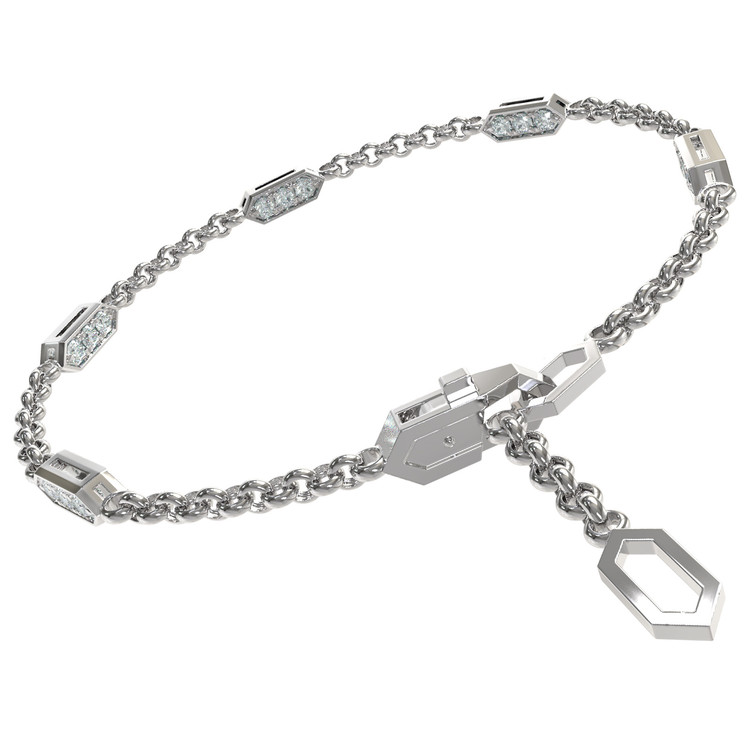 Браслет из белого золота c бриллиантами