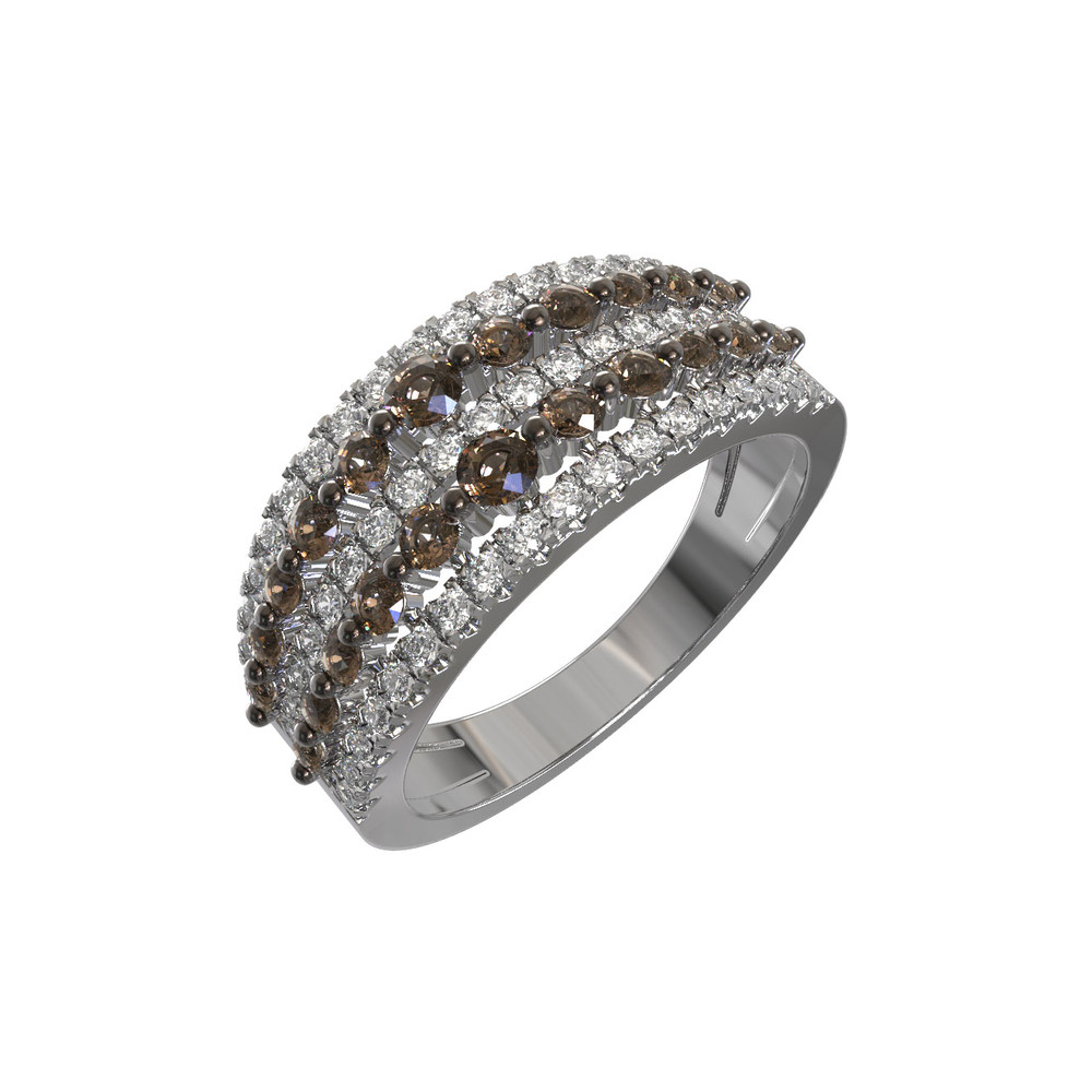 Кольцо из белого золота c бриллиантами