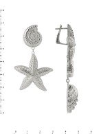 Серьги из белого золота 585 пробы