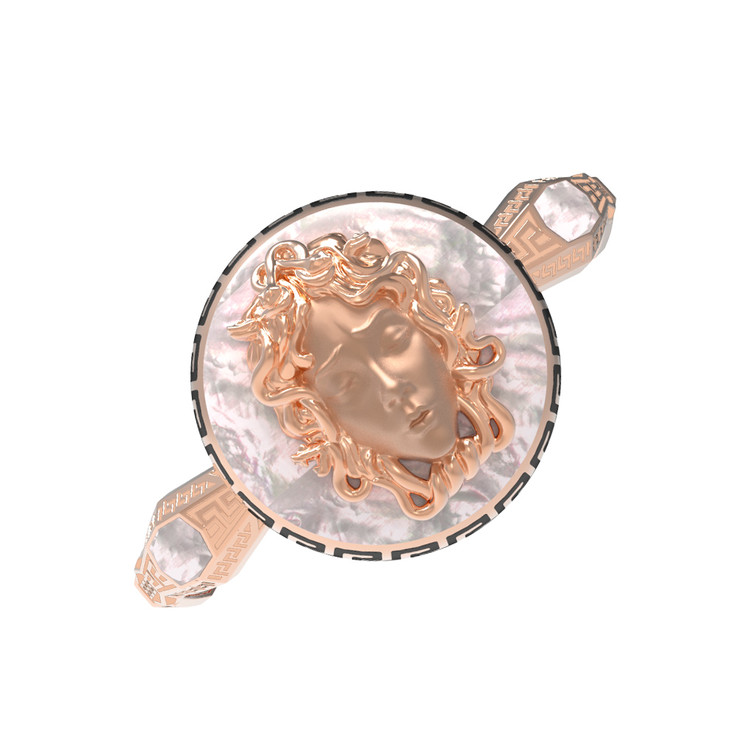 Браслет из золота c эмалью и перламутром