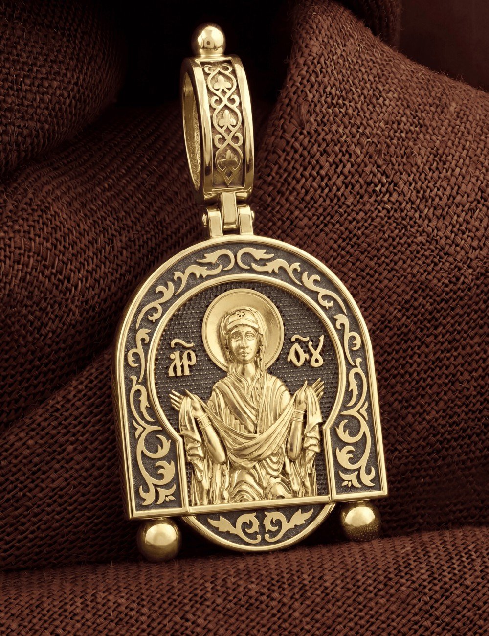 Образок из лимонного золота 585 пробы