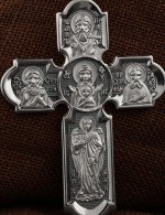 Крест из белого золота 585 пробы