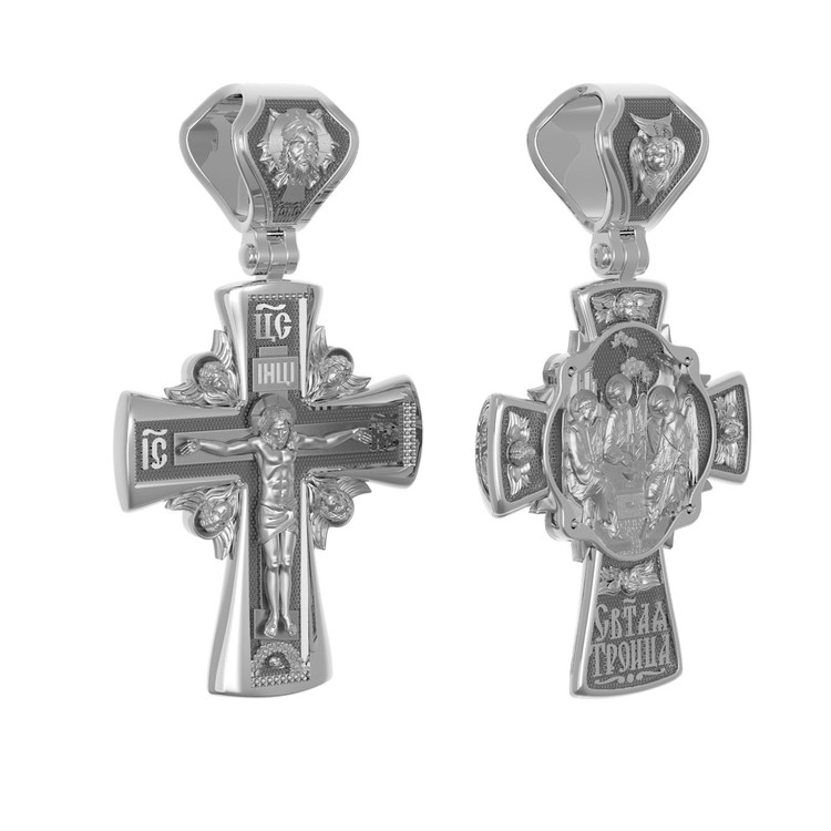 Крест из белого золота