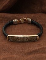 Браслет из золота 585 пробы c шнурком