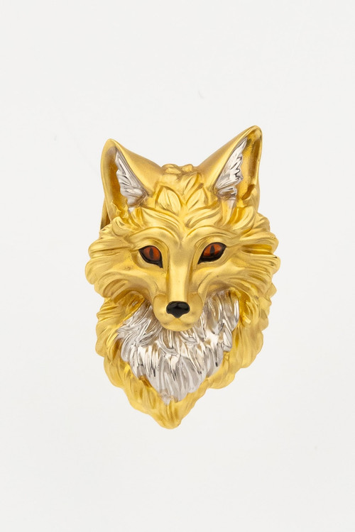 Подвеска из лимонного золота c эмалью