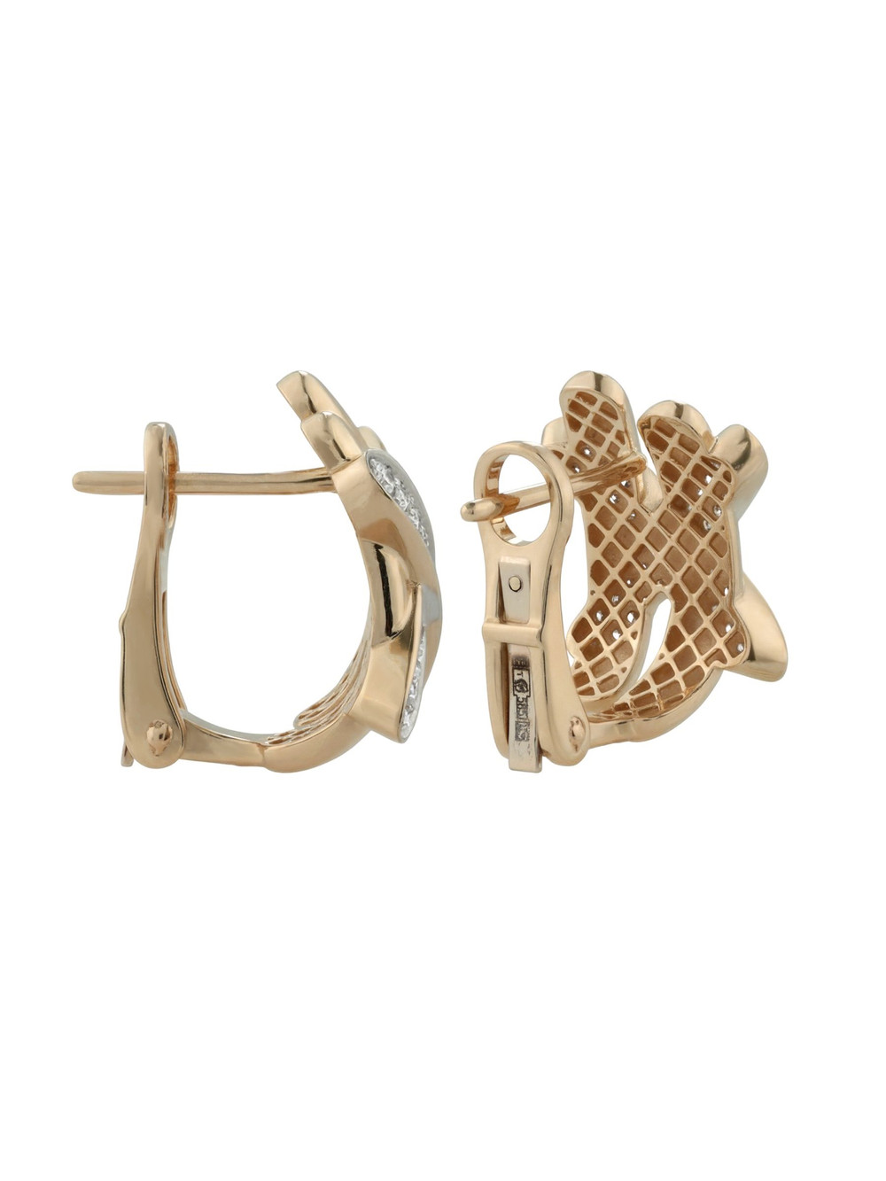 Серьги из золота c бриллиантами