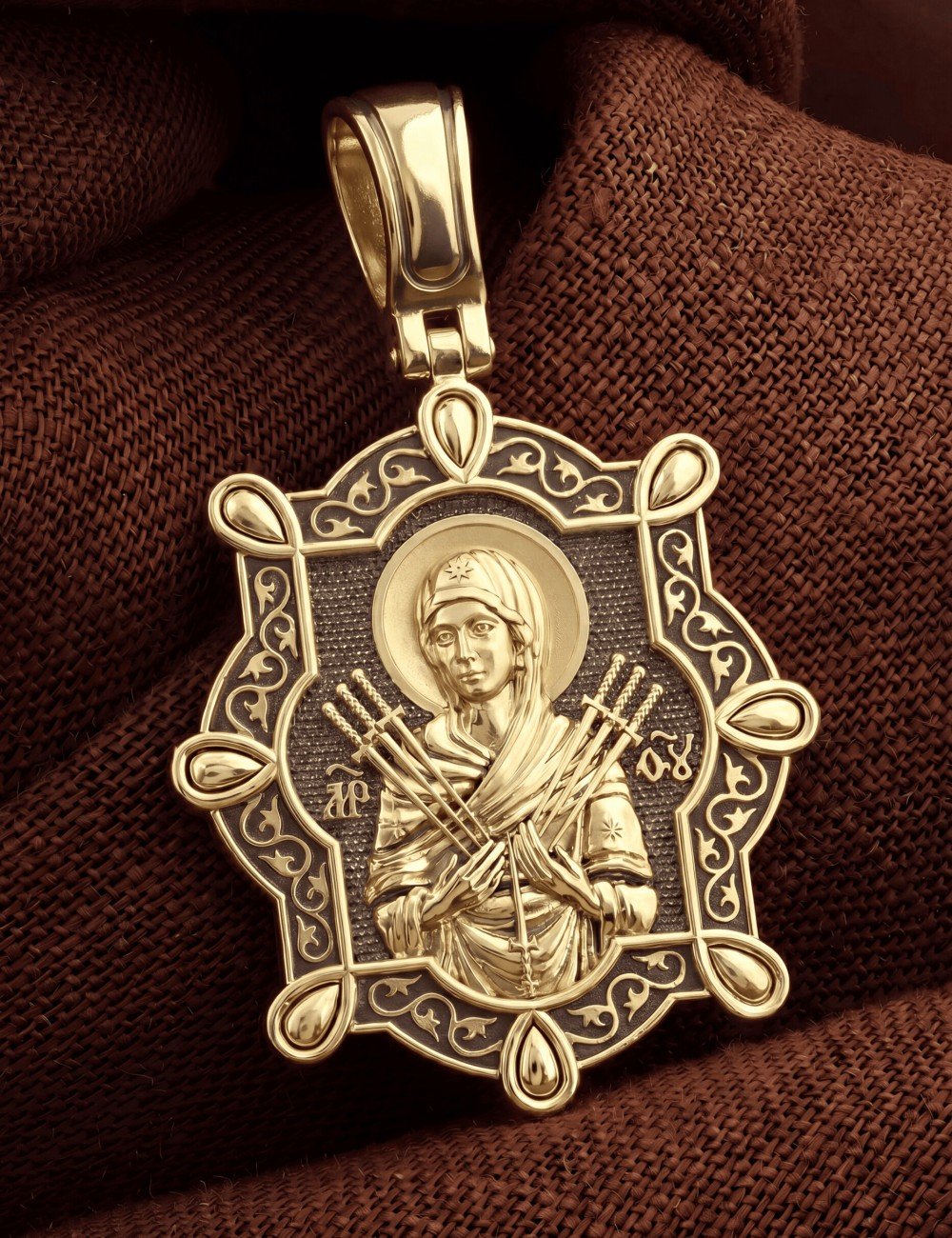 Образок из лимонного золота