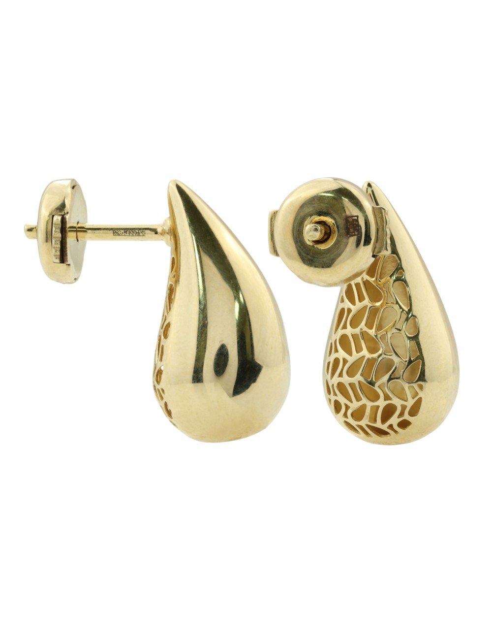 Серьги из лимонного золота 585 пробы