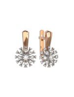 Серьги из золота 585 пробы c бриллиантами