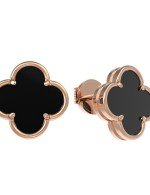 Серьги из золота 585 пробы c ониксом