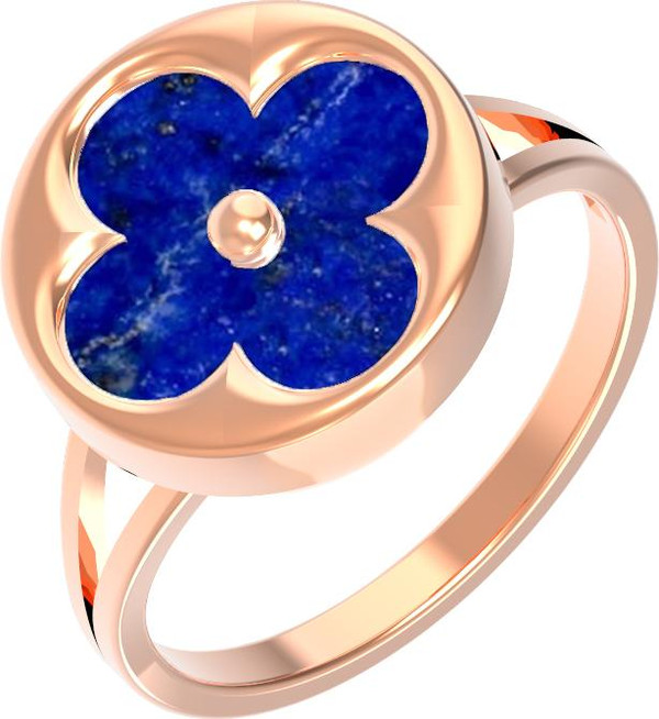 Кольцо из золота c лазуритом