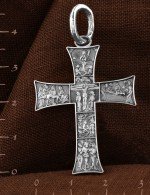Крест из белого золота 585 пробы