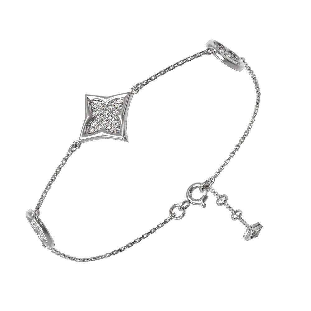 Браслет из белого золота c бриллиантами