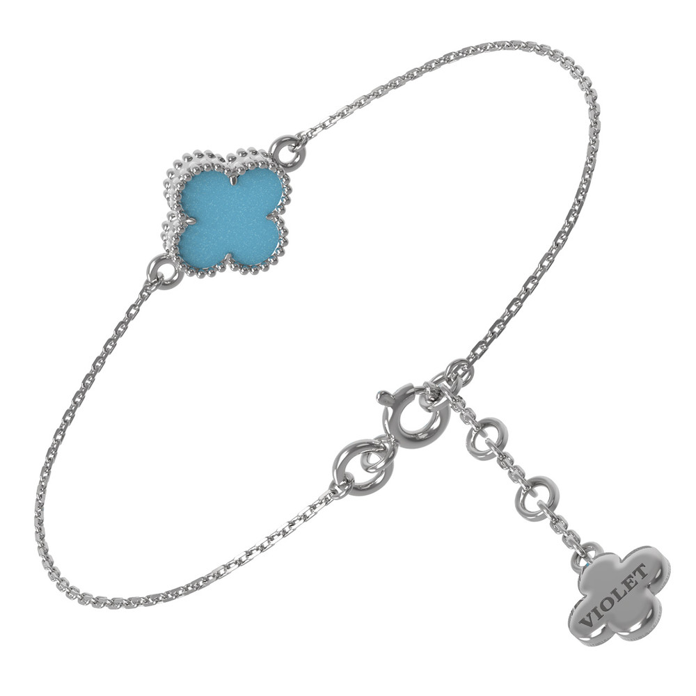 Браслет из белого золота c бирюзой