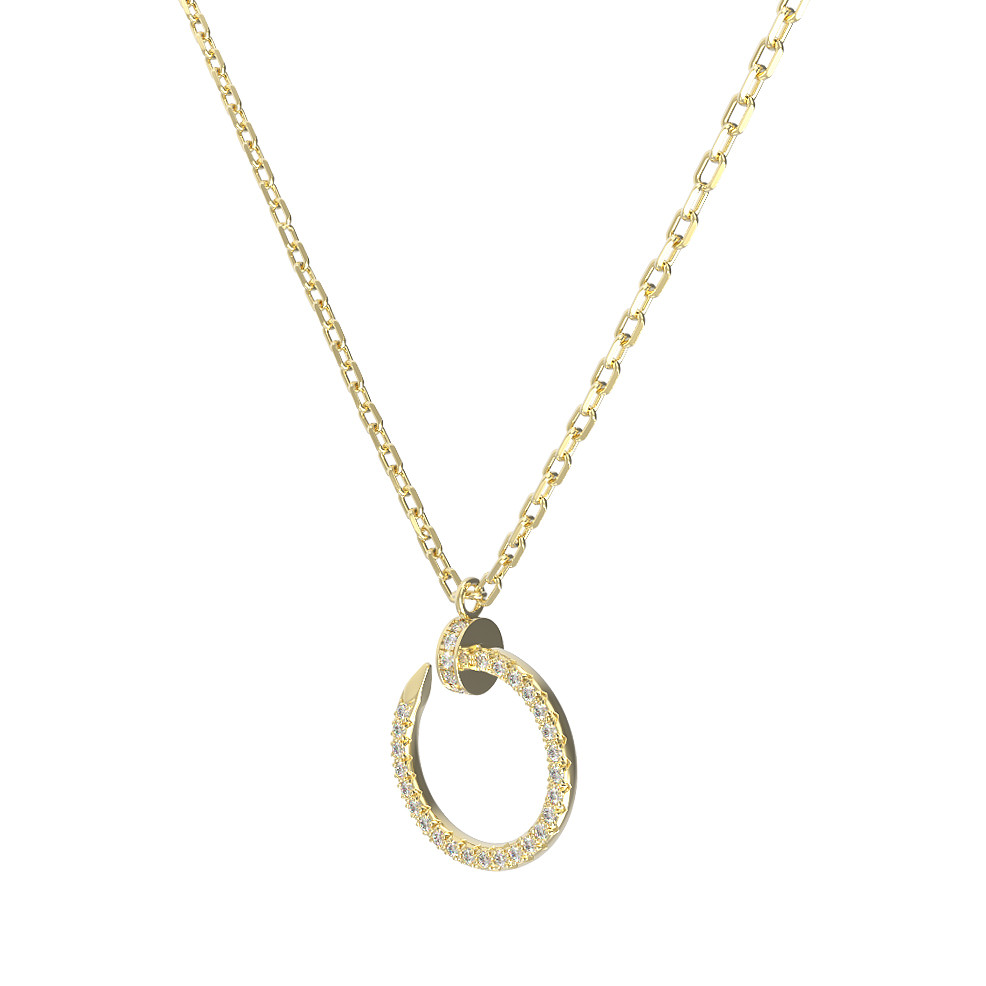 Колье из лимонного золота c бриллиантами