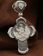 Крест из белого золота 585 пробы