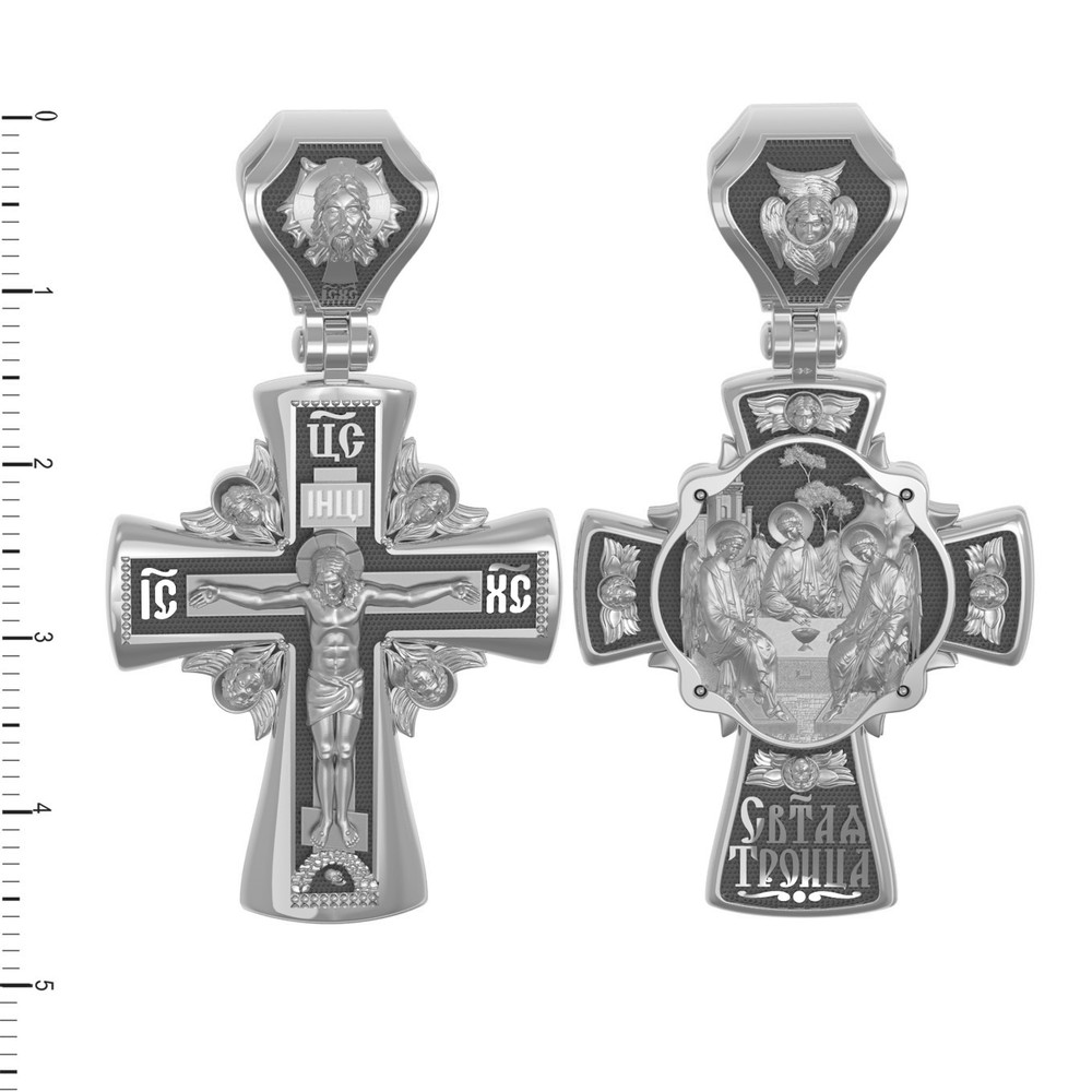 Крест из белого золота