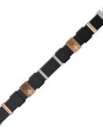 Браслет из белого золота 585 пробы c кожаным шнурком