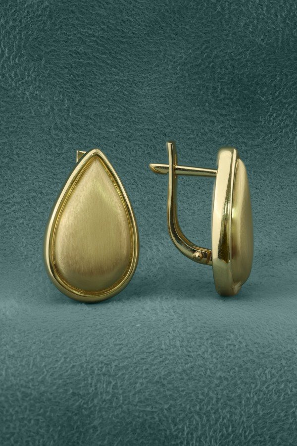 Серьги из лимонного золота 585 пробы