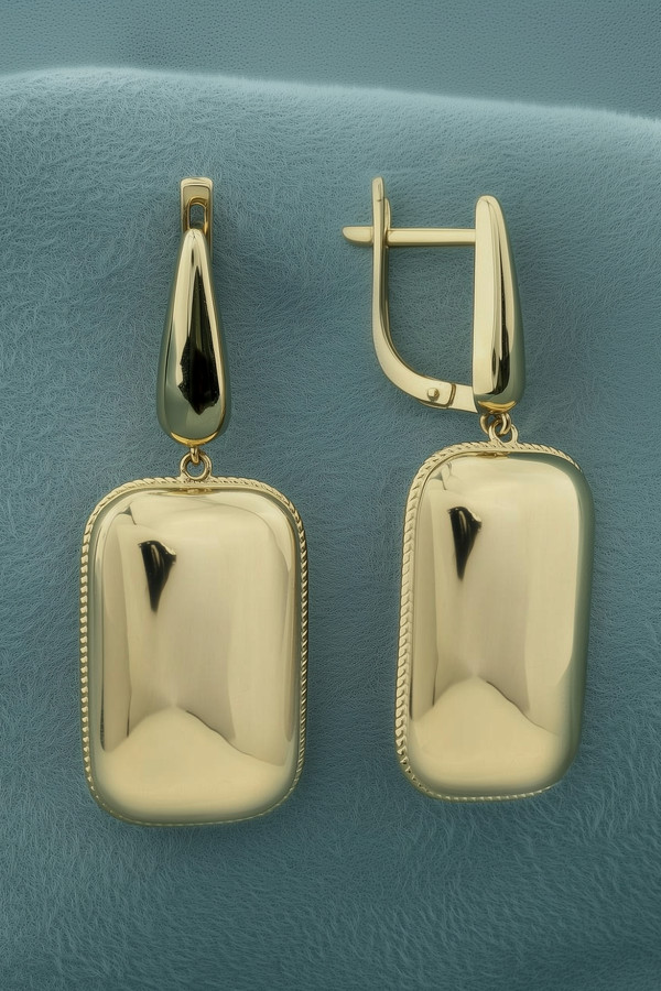 Серьги из лимонного золота