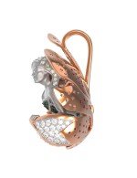 Подвеска из золота 585 пробы c фианитом