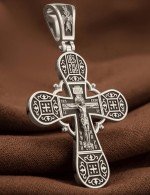Крест из белого золота 585 пробы