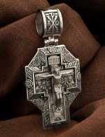 Крест из белого золота 585 пробы