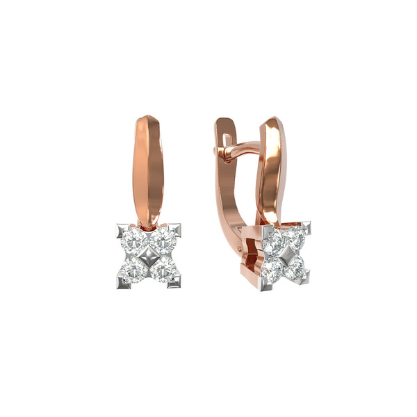 Серьги из золота c бриллиантами