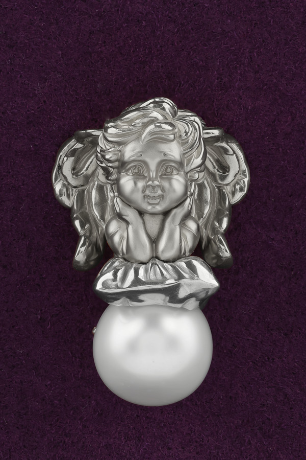 Подвеска из белого золота c жемчугом