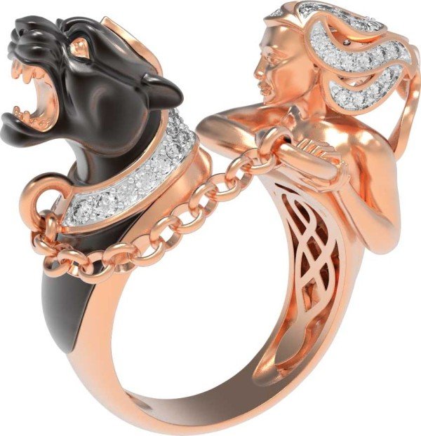 Кольцо из золота c фианитом