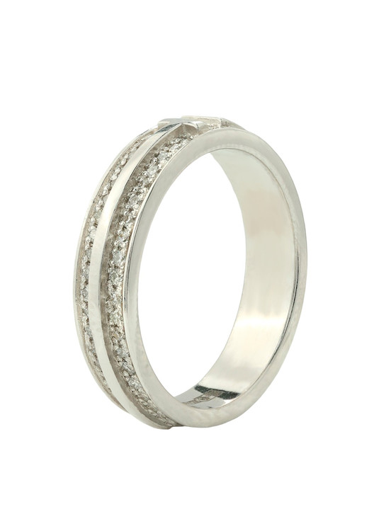 Кольцо из белого золота c бриллиантами