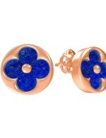 Серьги из золота 585 пробы c лазуритом