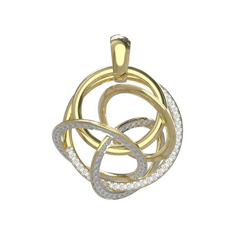 Подвеска из лимонного золота c бриллиантами