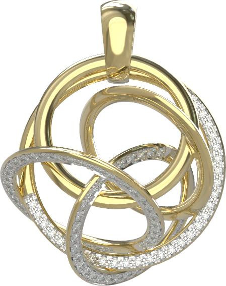 Подвеска из лимонного золота c бриллиантами