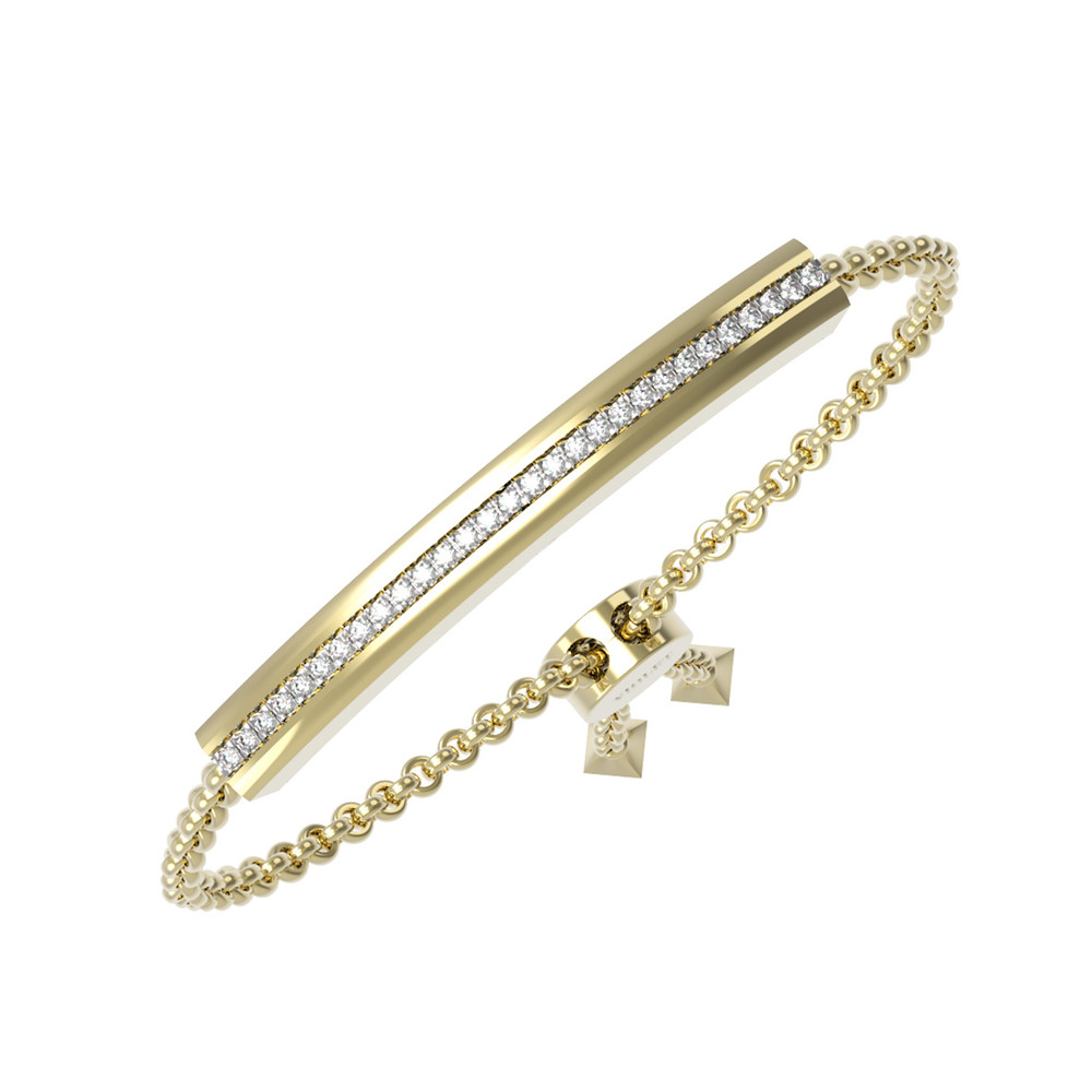 Браслет из лимонного золота c бриллиантами