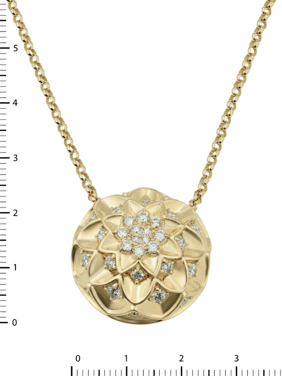 Колье из лимонного золота c бриллиантами