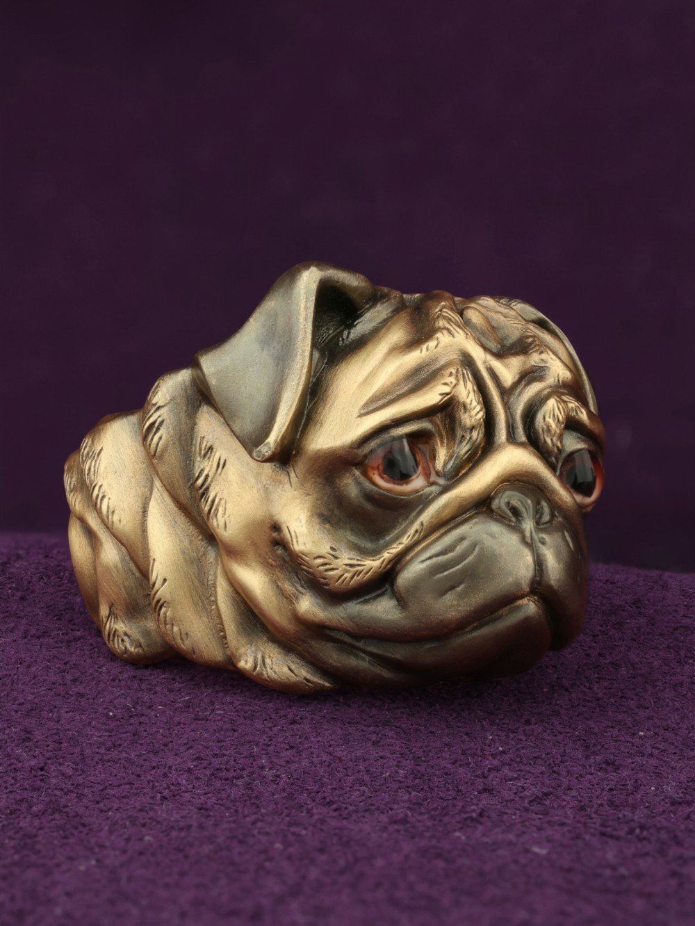 Кольцо из лимонного золота c эмалью