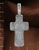 Крест из белого золота 585 пробы
