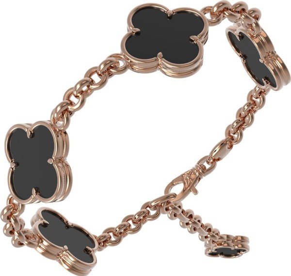 Браслет из золота 585 пробы c ониксом