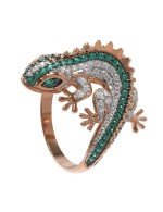 Кольцо из золота 585 пробы c фианитом