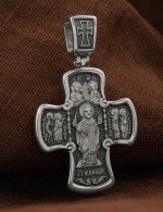 Крест из белого золота 585 пробы