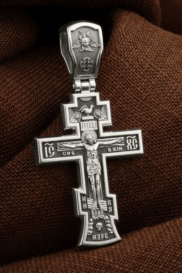 Крест из белого золота